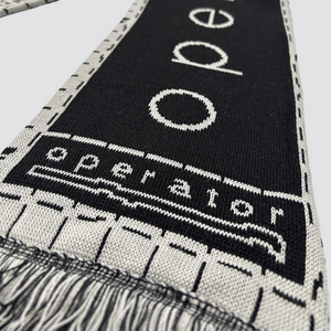 Operator jacquard woven scarf