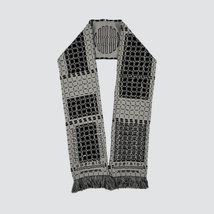 Operator jacquard woven scarf